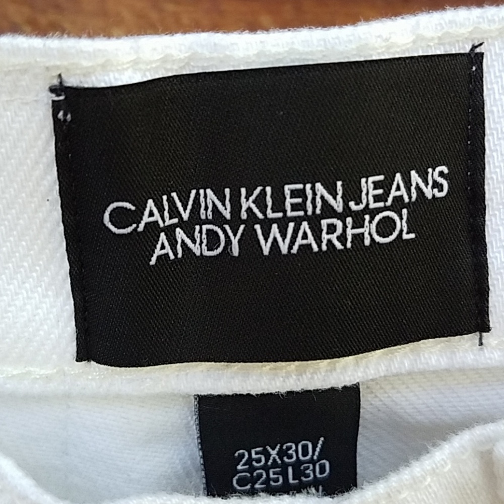 Calvin Klein Andy Warhol white jeans 25 - Picture 4 of 7